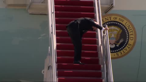 Joe Biden Falling UP The Stairs