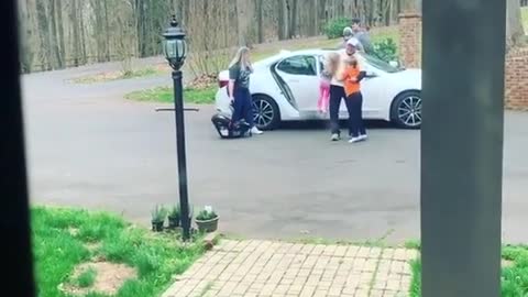 Little Kids Run And Hug Their Grandparents As They Meet After Many Months