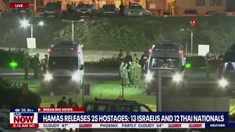 Hamas has released 25 hostages: 13 Israelis and 12 Thai nationals.