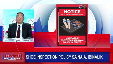 Shoe inspection policy sa NAIA, ibinalik