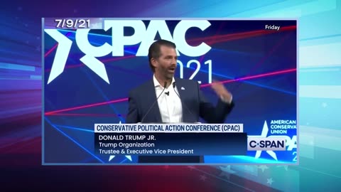 donald trump jr. bombs hard at a CPAC event