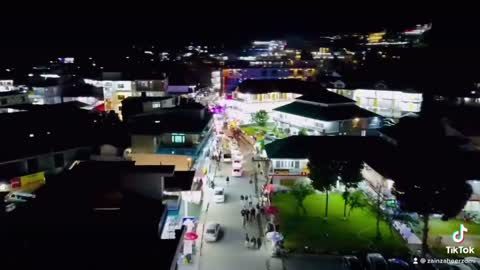 Night View with Drone 4K