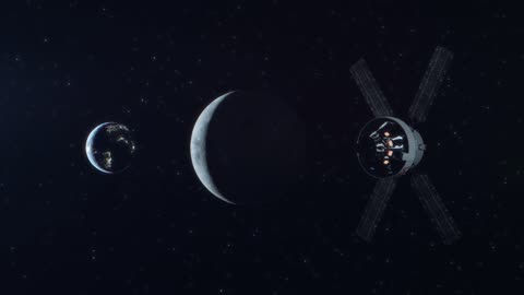 NASA Space Orion Artemis-I Animation