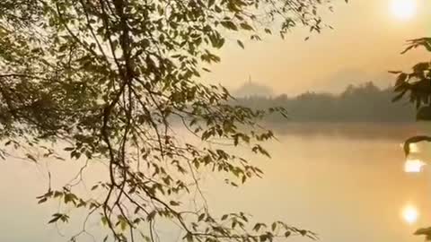 The lake at dusk