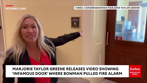 BREAKING NEWS: Marjorie Taylor Greene Roasts Jamaal Bowman With Video Revealing Fire Alarm Door