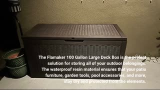 Customer Reviews: Flamaker 100 Gallon Large Deck Box Waterproof Resin Outdoor Storage for Patio...