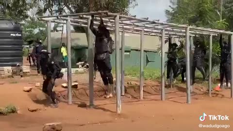 Ghana Police Force training.