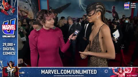 Zendaya Doesn't Have a Fear of Heights Spider-Man No Way Home Red Carpet