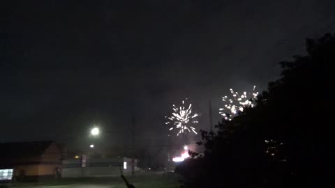 View Of Personal Fireworks, July 4, 2024, About 10:30 P.M., Dearborn, Michigan