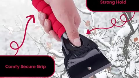 With this snow brush for cleaning the car covered with ice, easily clean