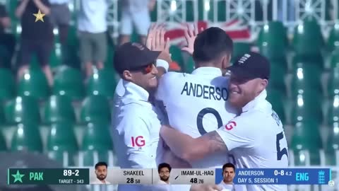 James Anderson Takes Four Wickets Pakistan vs England 1st Test Day 5 PCB MY2T