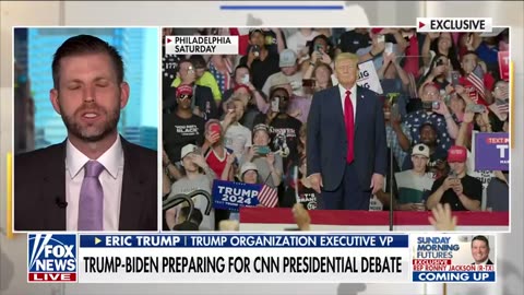 Eric Trump NUKES Joe Biden For Preparing For The Debate A Week In Advance