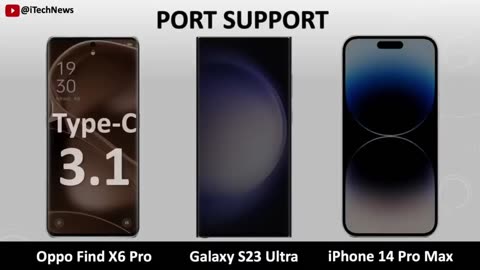 Apple iPhone 14 Pro Max VS Samsung Galaxy S23 Ultra VS Oppo Find X6 Pro