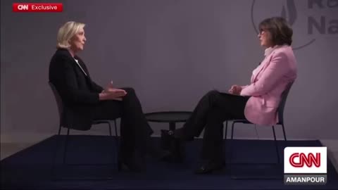 Le Pen silences Amanpour in CNN interview.mp4