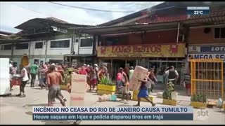 Incêndio no Ceasa do Rio de Janeiro causa tumulto | SBT Brasil (31/10/22)