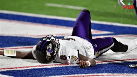 Lamar Jackson injury Ravens QB replaced by Tyler Huntley after suffering knee injury vs. Broncos