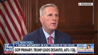 McCarthy stands w/ Pres. Trump 100%. Says DeSantis isn’t on Trump’s level in any shape or form