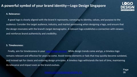 A powerful symbol of your brand identity — Logo Design Singapore