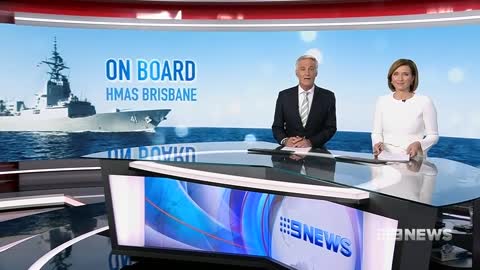 One of the world’s most advanced warships arrives in Brisbane | Nine News Australia