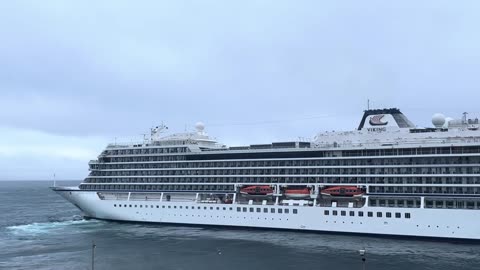 Viking Neptune departure in Ponta Delgada, Sao Miguel Azores Portugal - 15.12.2023 #Cruiseship