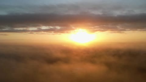 Naples Florida Sunrise 12.31.22 DJI Mini 3 Pro Drone between Fog and Clouds
