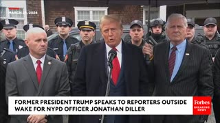 Trump Demands Return To 'Law And Order' At Wake Of Fallen NYPD Officer