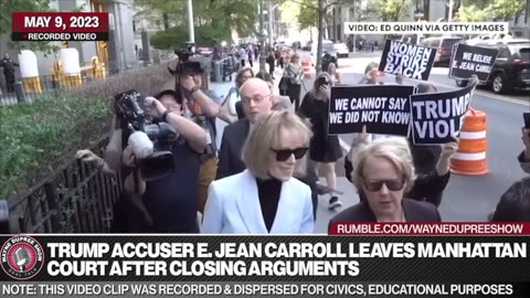 E. Jean Carroll Leaves Manhattan Court After Closing Arguments In Trial Against Trump