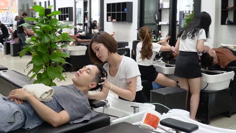Cheap, Beautiful girls Relax, Shampoo Massage in Vietnam, Full Version