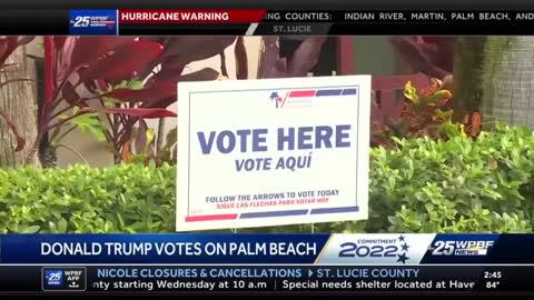 Donald Trump, a former president, voted in Palm Beach