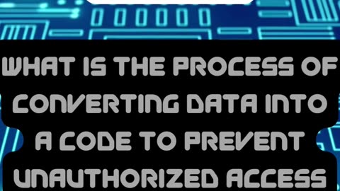 What is the process of converting data into a code to prevent unauthorized access called?