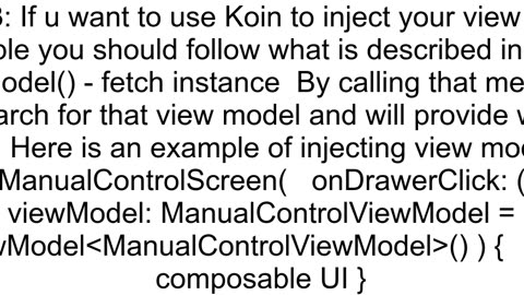 Inject viewModel to Composable