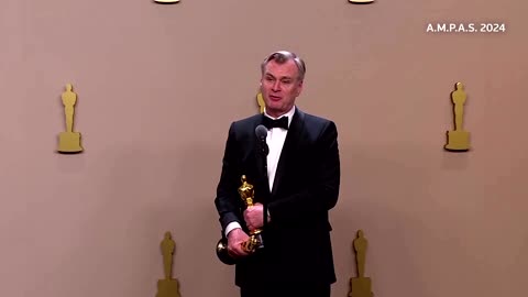 'Oppenheimer' stars gather backstage after Oscars wins