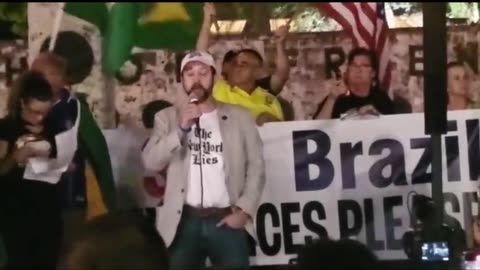 Brazilian spring: Journalist Matthew Tyrmand at Miami rally