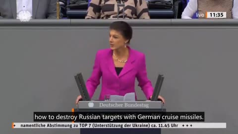 Sahra Wagenknecht criticizes German politicians and their war-mongering attitude towards Russia.