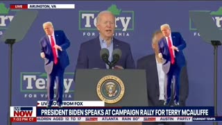 People chant we need trump during Biden speech