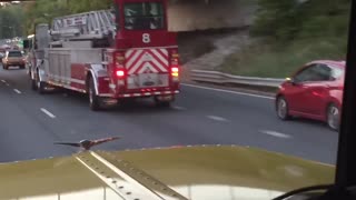 Crazy Fire Truck Lane Change