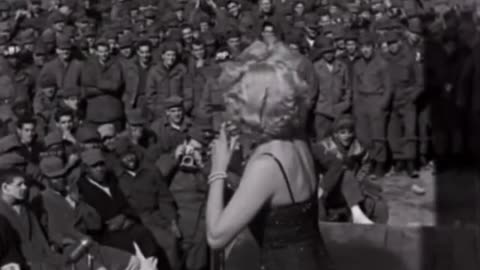 Rare Footage of Marilyn Monroe Entertaining The Troops