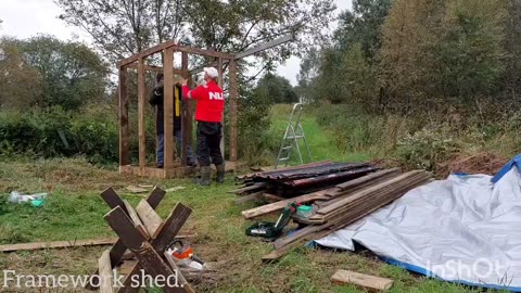 Framework shed.