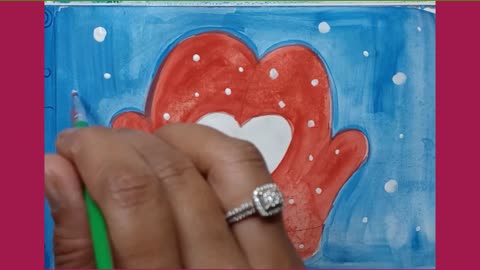 Winter Mittens Drawing | Winter Mittens Painting | Mittens Painting | Mittens Painting For Kids
