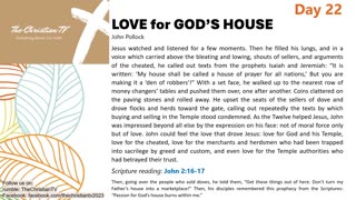 #022 I Daily Devotions I Love for God's House I TheChristianTV