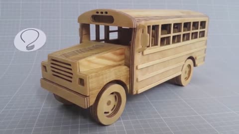 make school bus from wood