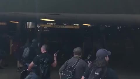 Aug 12 2017 Charlottesville 2.7.2 Antifa chased people to the garage and fought with them