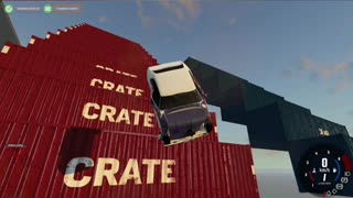 BeamNG drive Game - Car & Big Stairs, Jump Down #79