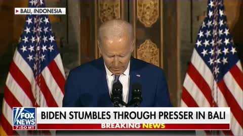 President Biden gaffes through presser