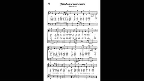 Quand on se voue à Dieu (Cantique 13 de Louons Jéhovah par nos chants)