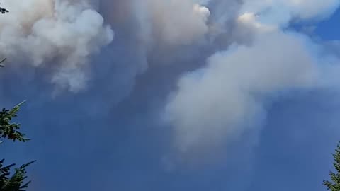 West Kelowna forest fire better look at the smoke cloud