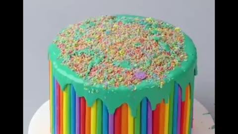 Colorful cake decor