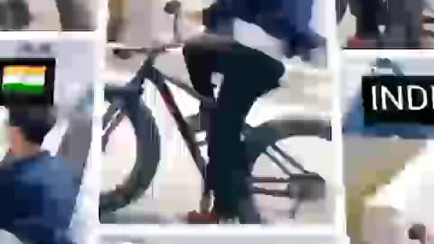 India vs America best cycle stunt short video #Shorts #ShortVideo