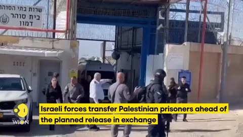 Israel-Hamas War- Israeli forces transfer Palestinian prisoners ahead of hostage deal