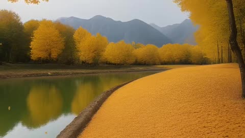 Lake Serenity: I Found A Canvas of Falling Leaves in China❤️❤️#shorts #autumn #minivlog #viralshort